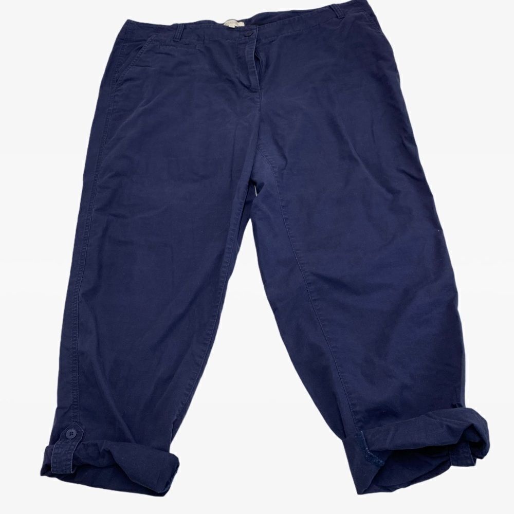 Talbots Heritage Roll up pants size 20W Navy